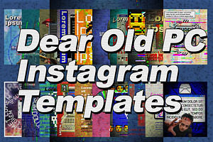 x40 Dear Old PC Instagram Templates, a Social Media Template by bbymedia.store