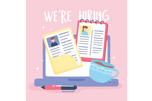 were hiring job vacancy, a Person Illustration by studiogstock