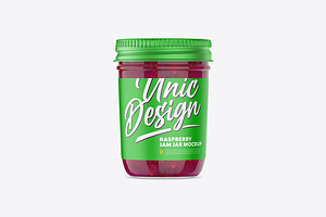 Raspberry Jam Jar Mockup