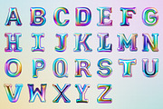 3D Iridescent Type - 26 PNG Letters, an Object Graphic by MP Vault (Thumbnail 2 of 2)