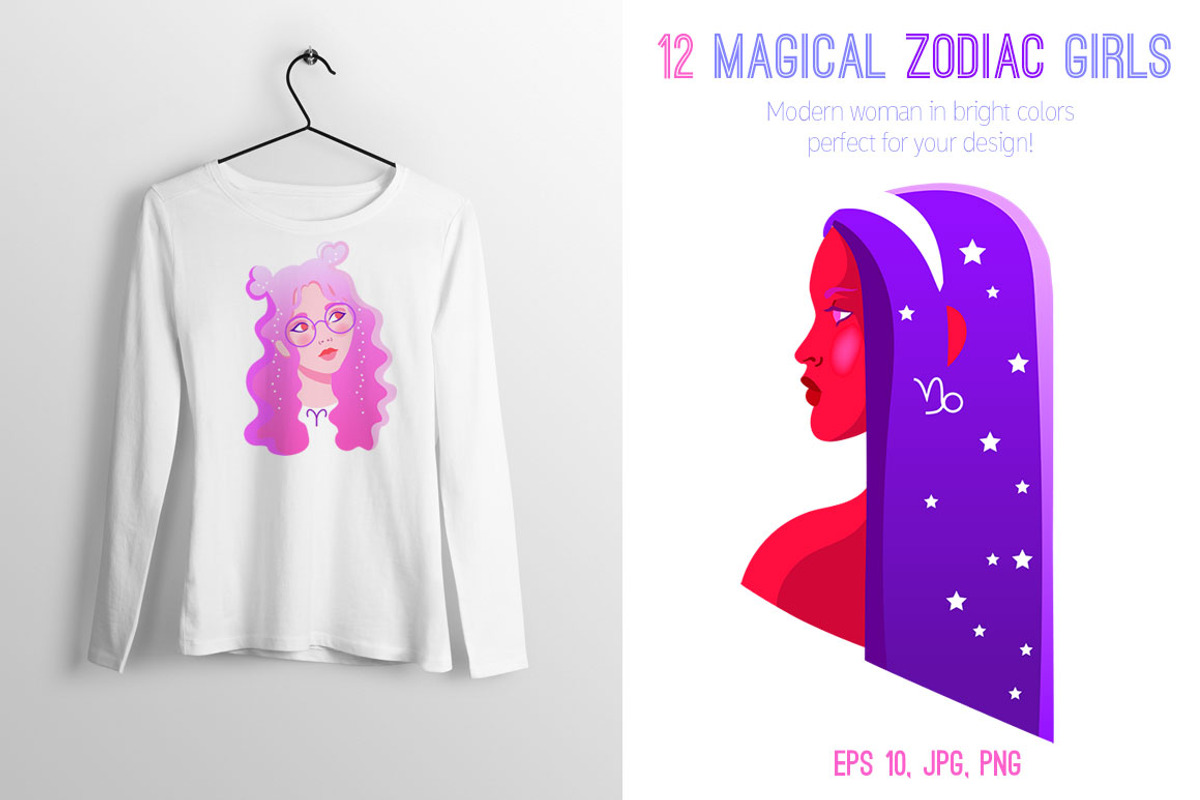 12 Magical Zodiac Girls, an Object Graphic by Anastasia (Photo 2 of 6)