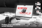 Laptop Screen Mockup, a Wearable Device Mockup by herutage (Thumbnail 1 of 4)