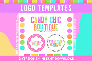Cute & Colorful Logo Templates, a Branding & Logo Template by SunshineStudioBoutique