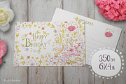 3 Flower Postcard, a Card Template by ZiziMarket (Thumbnail 2 of 3)