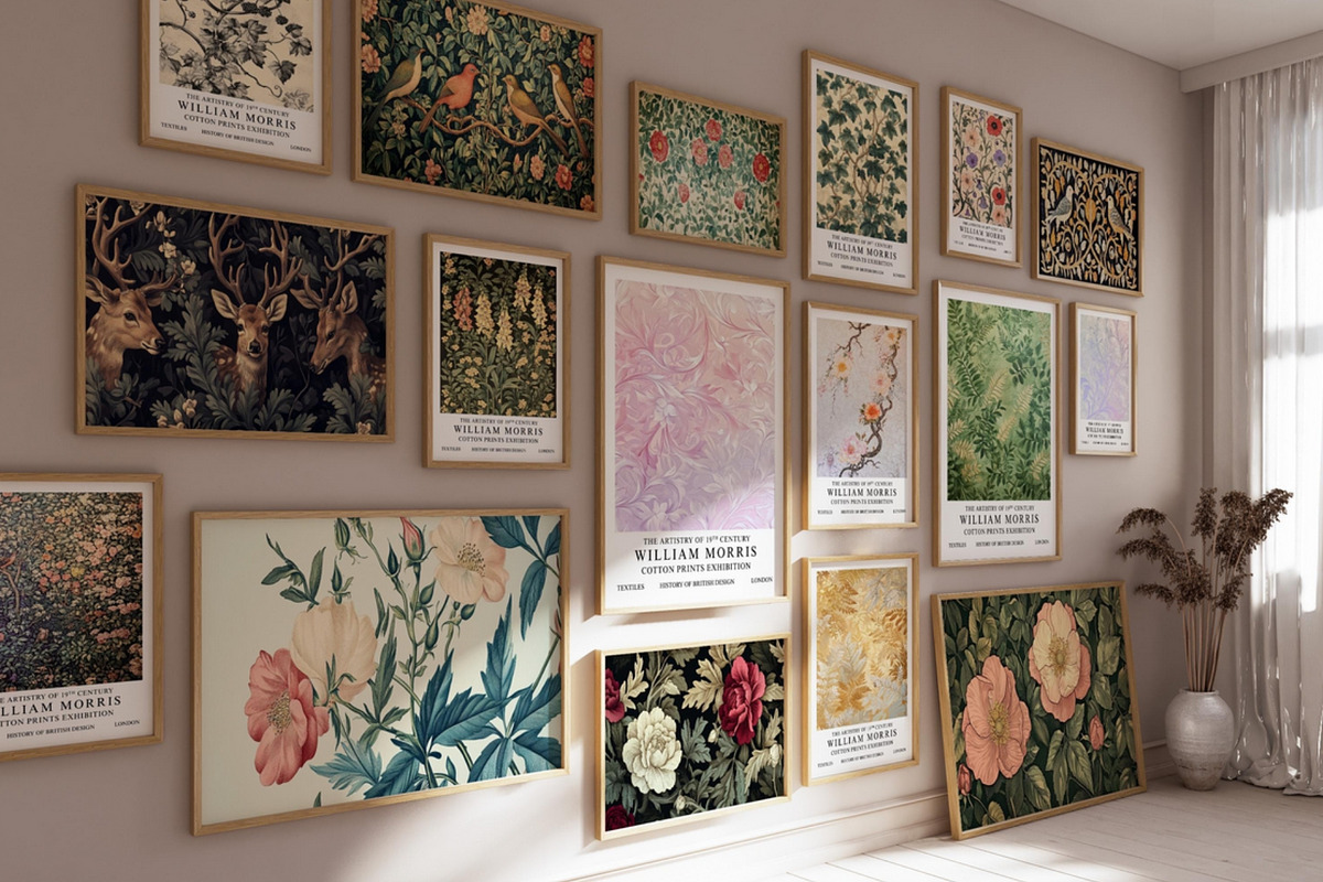 William Morris Wall Art Collection, a Decorative Illustration by PrintablesByFranklyn (Photo 1 of 10)