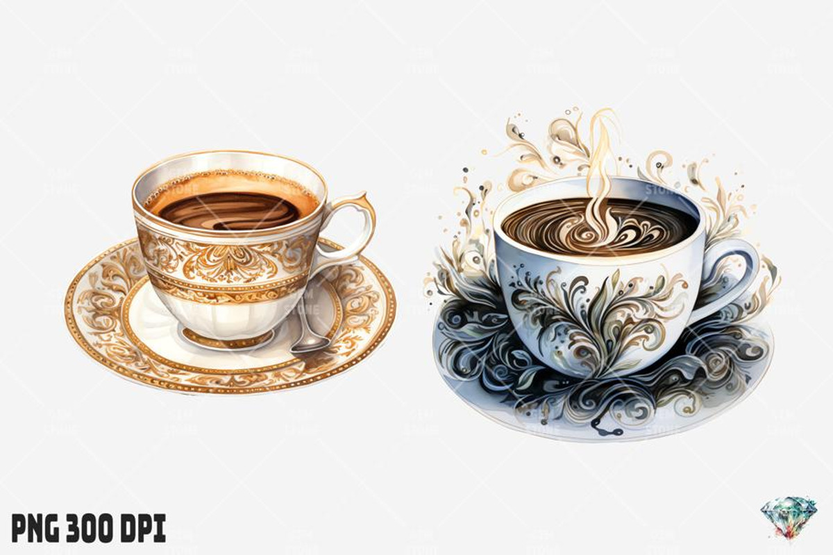 Hot Coffee Watercolor, an Illustration by Gemstone (Photo 7 of 12)
