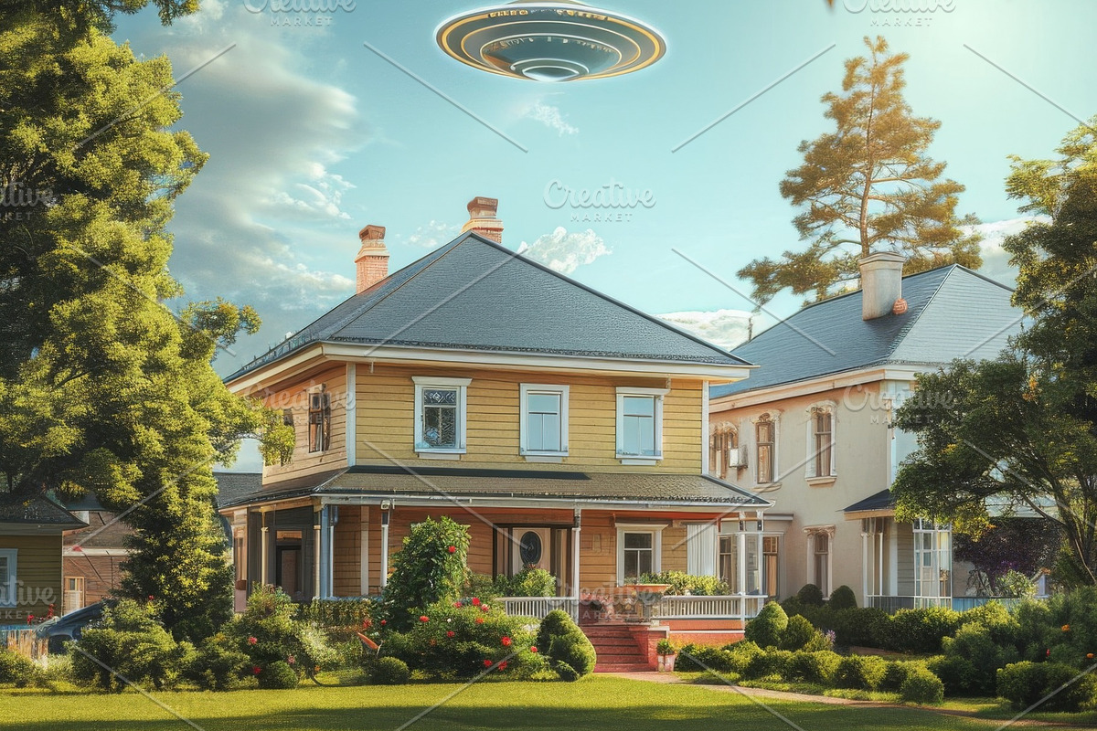 97 UFO objects flying in the sky, a Transportation Photo by Handmadefont (Photo 7 of 101)
