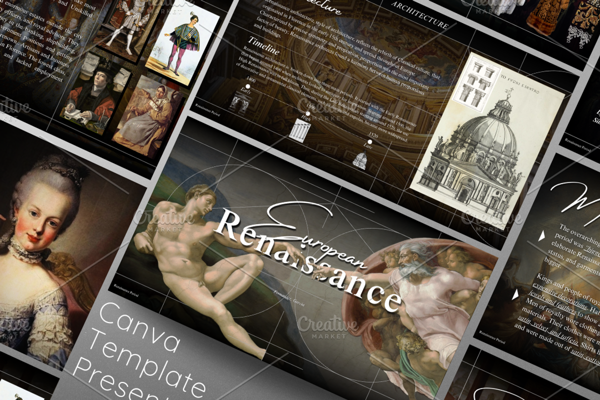 RENAISSANCE | Canva Presentation, a Presentation Template by AA Designs (Photo 1 of 6)