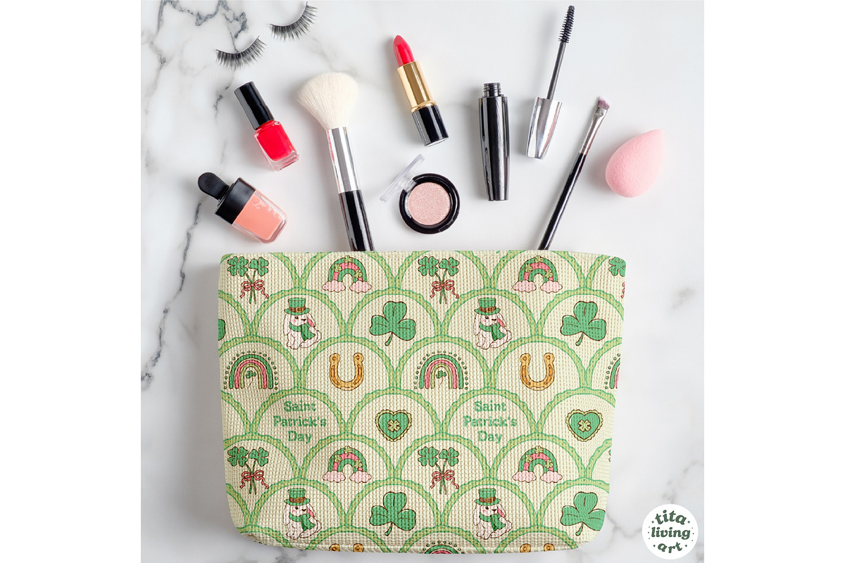 Lucky Scalloped Seamless Pattern, a Seasonal Illustration by TitaLivingArt (Photo 11 of 13)