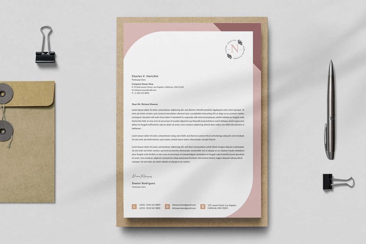Letterhead Template Word, a Stationery Template by ResumeDevisers (Photo 5 of 7)