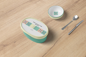 Oval Plastic Box Mockups