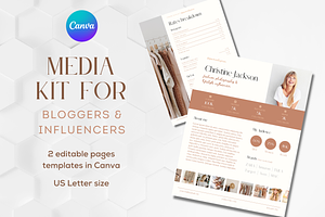 2 Page Media Kit Canva Template