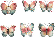 Whimsical Butterfly Clipart, an Illustration by Designking (Thumbnail 3 of 5)