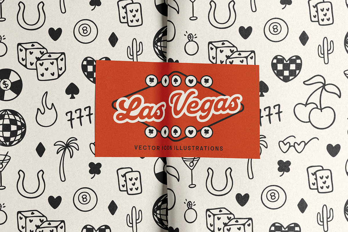 Las Vegas Vector Icon Illustrations, an Outline Icon by Pink Tiger Creative (Photo 5 of 5)