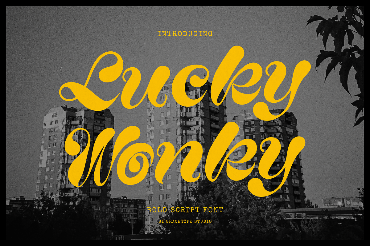 Lucky Wonky | Bold Script Font, a Script Font by gracetype_studio (Photo 1 of 12)