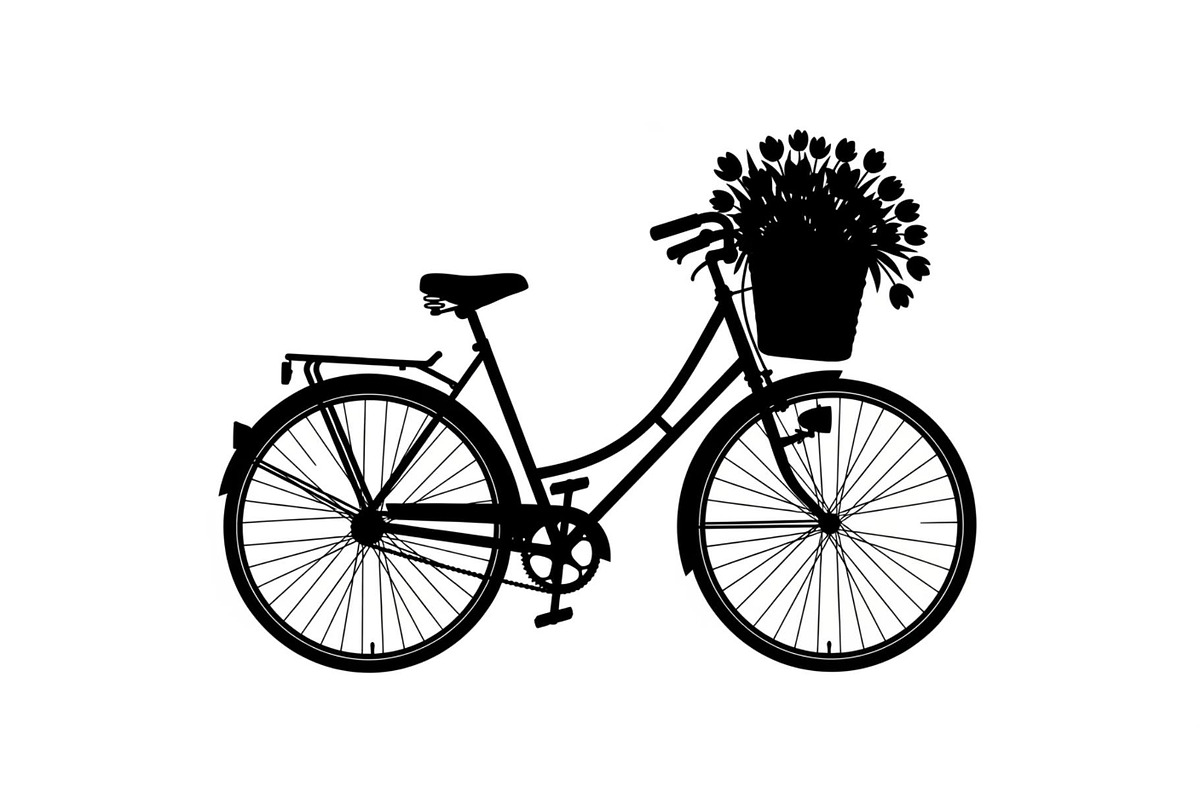 Flower Bicycle Silhouette Bundle, an Illustration by Gaye Art (Photo 29 of 31)