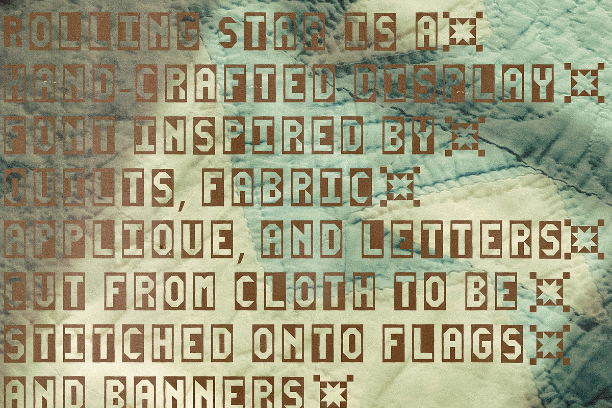 Rolling Star Hand Crafted Font, a Sans Serif Font by Madeline ODonoghue Design (Photo 4 of 6)