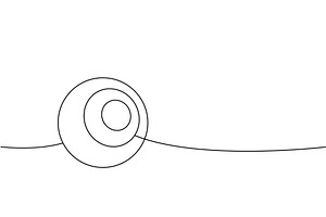 Eye one line continuous drawing, an Object Illustration by GraphiShop