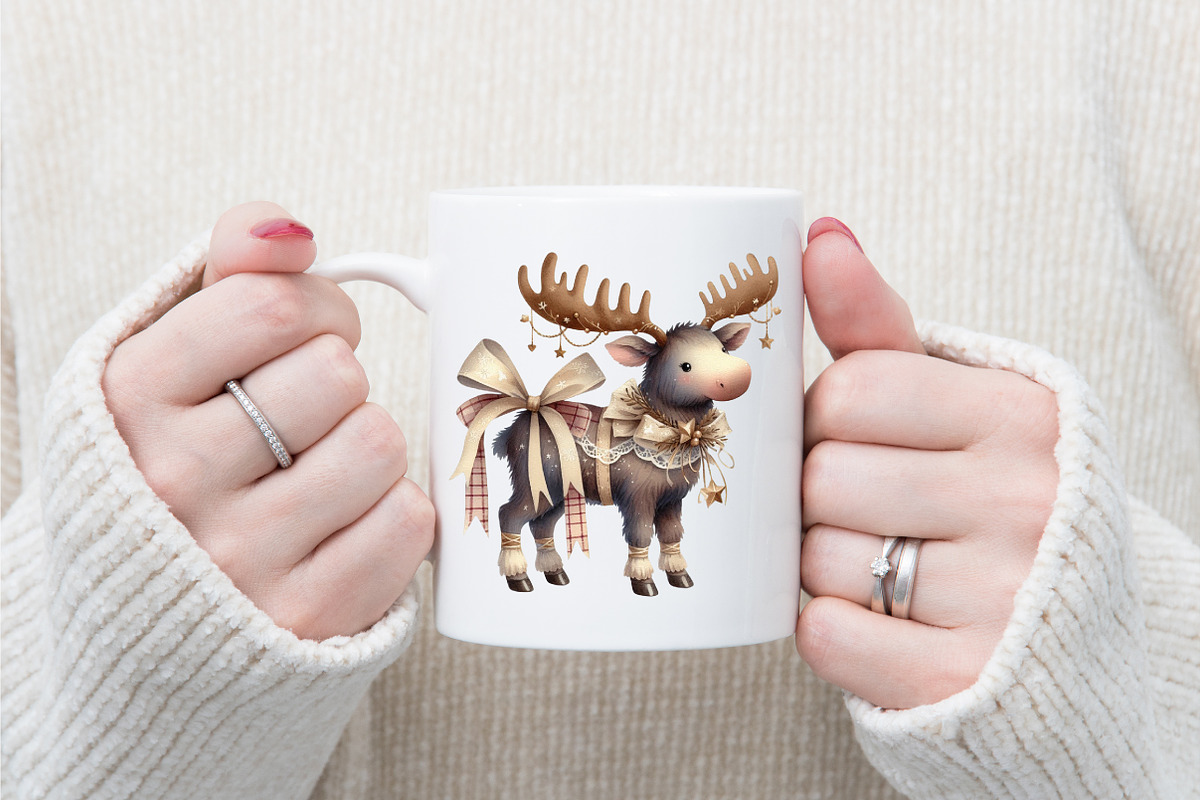 Cute Christmas Moose Sublimation, a Graphic by designcity5 (Photo 4 of 5)