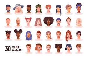 Diverse people avatars set, a Person Illustration by Good Studio