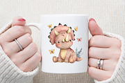 Watercolor Cute Dinosaurs Clipart, an Illustration by Sublimation Artist (Thumbnail 5 of 6)