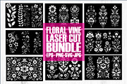 Floral Vine Laser Cut Bundle, an Object Graphic by hafijul (Thumbnail 1 of 10)