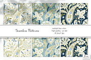 Powder Blue Paisley, a Pattern Graphic by Zeesi Design Garden (Thumbnail 3 of 8)