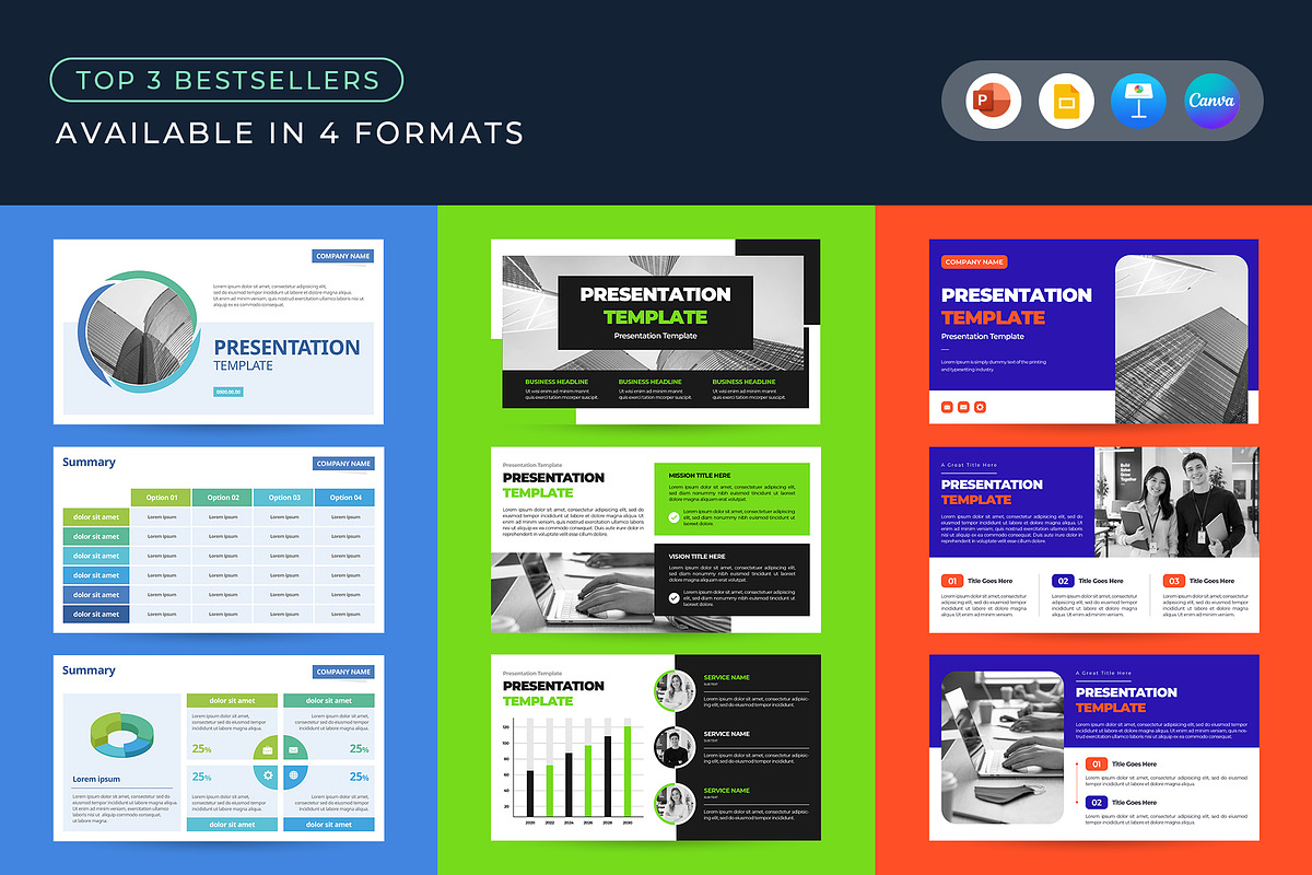 Top Picks Modern Pitch Deck Bundle, a Presentation Template by CreativeUP (Photo 2 of 6)