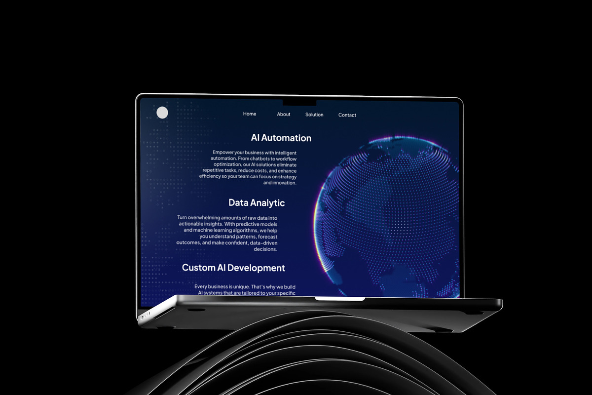 Artificial Intelligence Landing Page, a Landing Page Template by Glyphminds Studios (Photo 2 of 3)