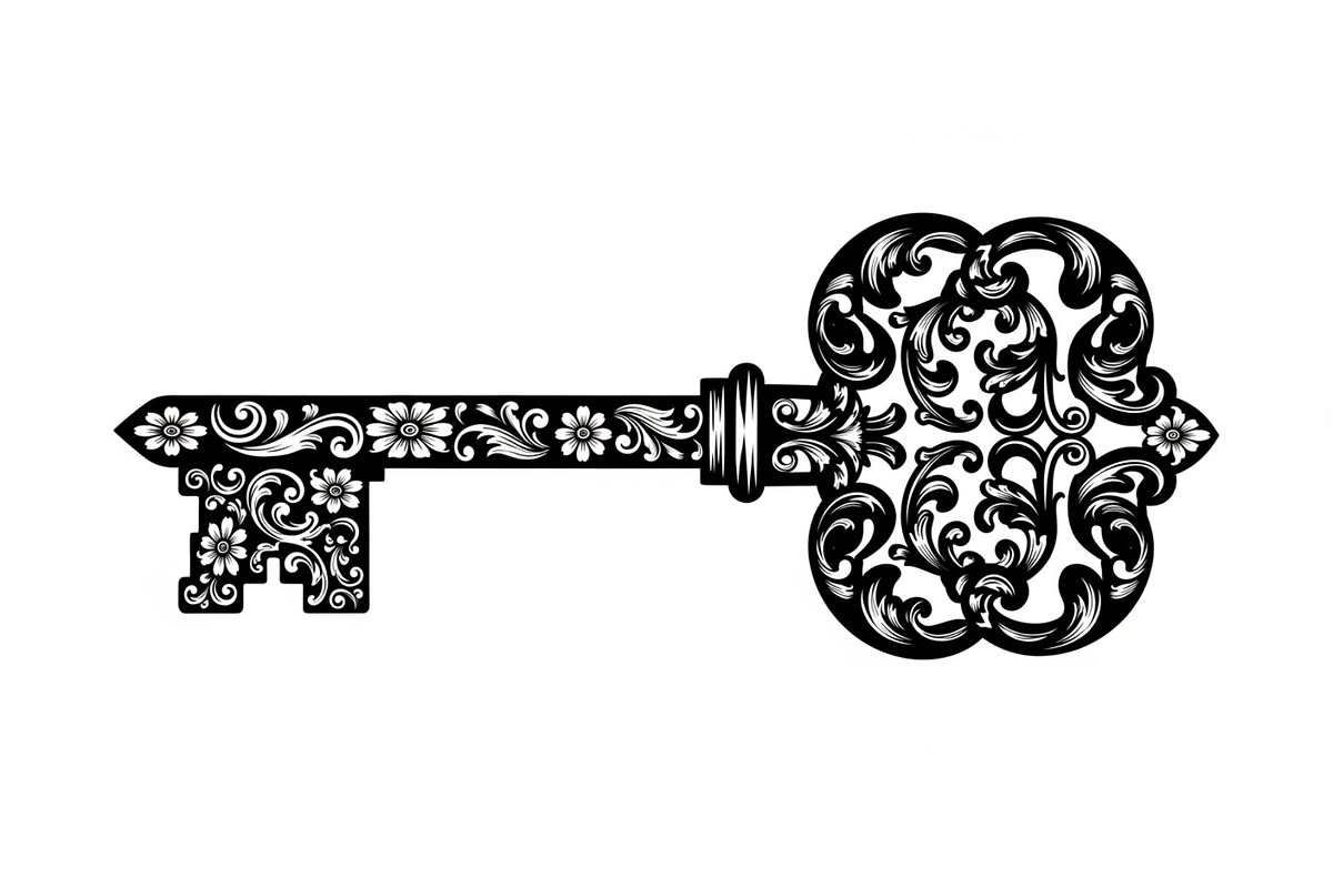 Ornamental Vintage Key SVG Bundle, an Illustration by Gaye Art (Photo 25 of 31)