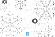 Digital Winter Vector Snowflakes, a Seasonal Illustration by Penina (Thumbnail 2 of 3)
