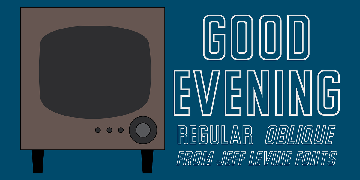 Good Evening JNL, a Sans Serif Font by Jeff Levine Fonts (Photo 1 of 5)
