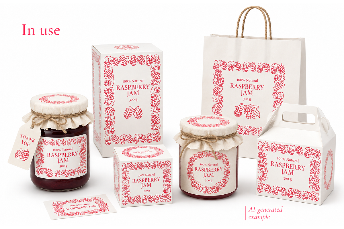 Raspberry Line Art, Vector Set, an Object Graphic by Ilia Design (Photo 2 of 10)