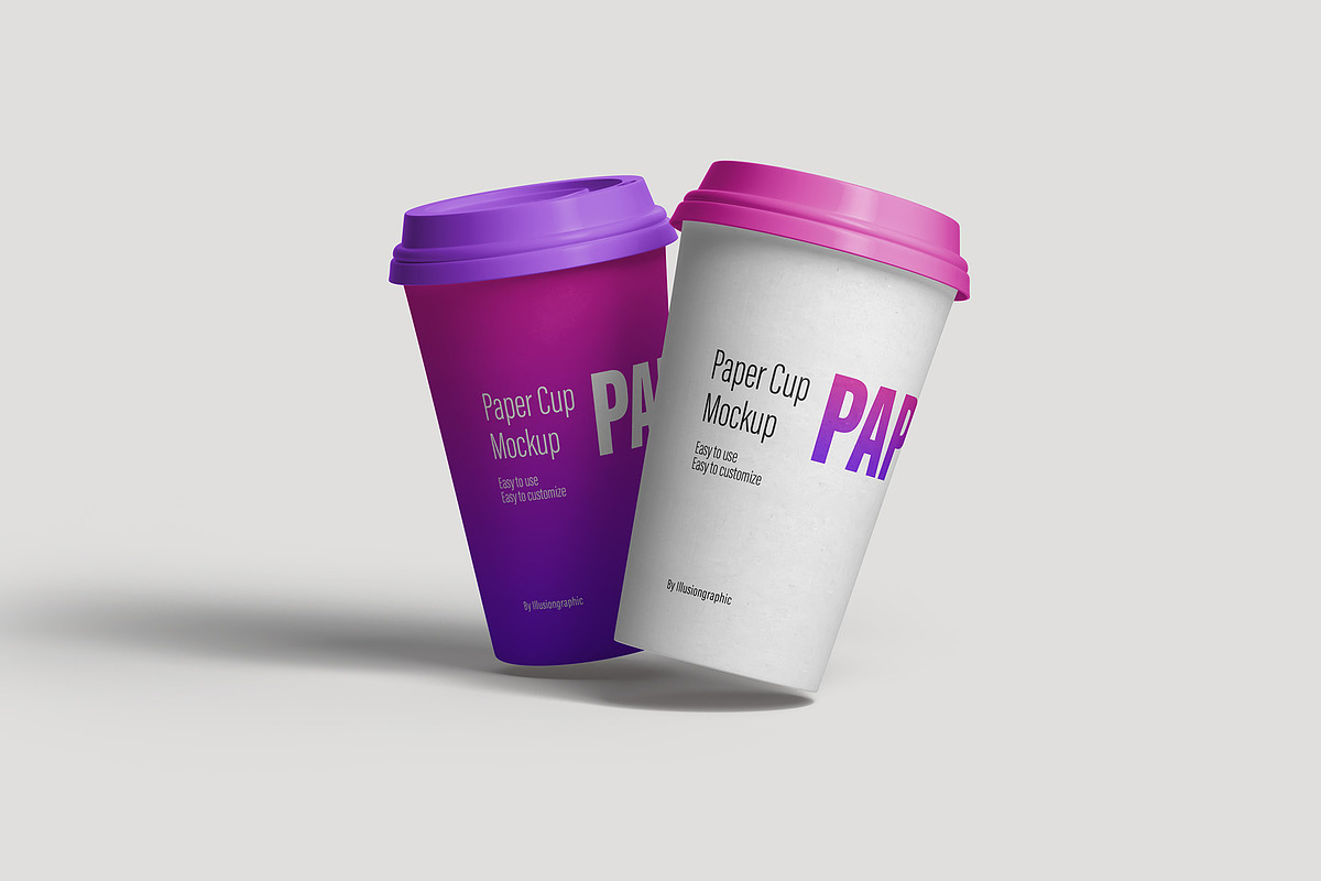 Paper Cup Mockup - 12 Views, a Cups & Container Mockup by Illusiongraphic (Photo 8 of 29)