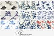 70 dinosaur toile seamless pattern, a Pattern Graphic by Poppy Lane Studio (Thumbnail 8 of 10)