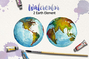 Watercolor Earth, a Technology Illustration by Graphobia (Thumbnail 2 of 9)