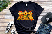 Christmas Golden Retriever Dogs PNG, an Illustration by kaisorn (Thumbnail 5 of 5)