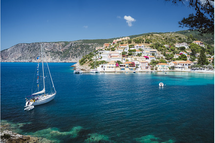 Sailing yacht boat in small bay of, a Nature Photo by Igor Tichonow