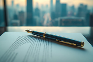 White paper document and fountain pen, a Business Photo by AlyaAnd