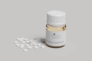 Bottle Pills Mockup