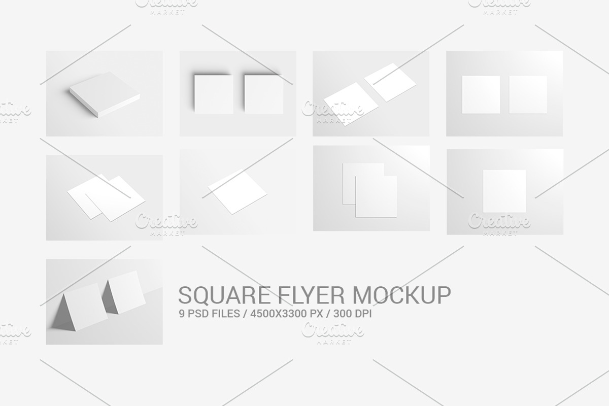 Flyer Square Mock-Up, a Print Template by AlkStudio (Photo 12 of 12)