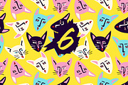 Cartoon Cats Seamless Patterns, a Pattern Graphic by Art's and patterns (Thumbnail 9 of 9)