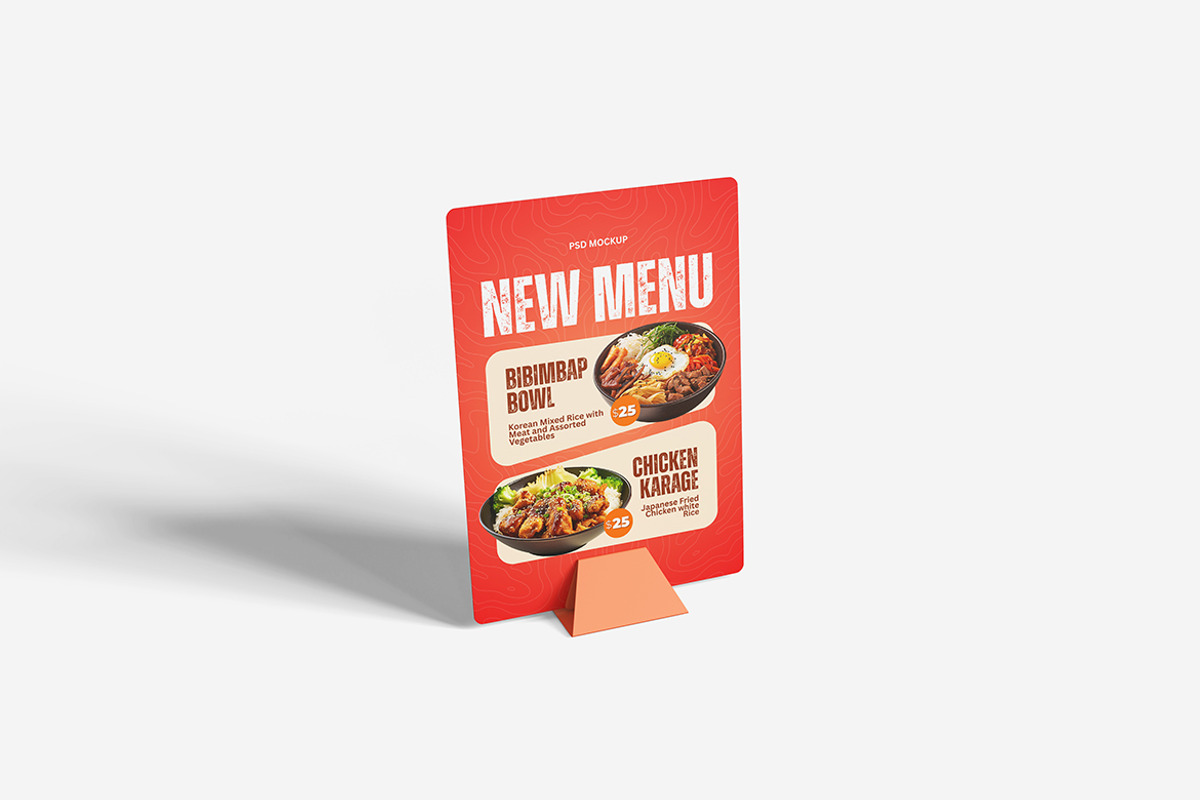 Menu Mockup, a Product Mockup by MrLetters (Photo 2 of 5)