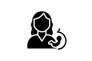 Prenatal care black glyph icon, a Solid Icon by IMG Visuals