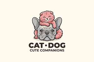 Cat -Dog Mascot Cartoon Logo