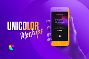 Unicolor Hands Mockups, an iPhone Mockup by Pierre Borodin (Thumbnail 1 of 4)