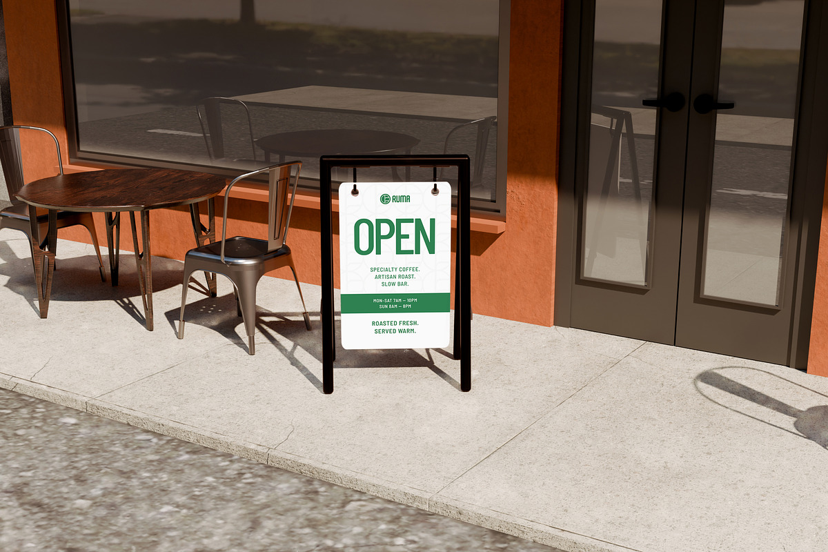 Frame Sign Cafe Mockup, an Advertising Mockup by SLAB! Design (Photo 4 of 7)