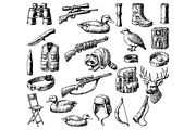 Hunting Gear Vintage Set, an Object Graphic by RT Studio (Thumbnail 3 of 4)