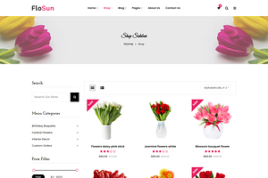 Flower Shop HTML5 Template - FloSun