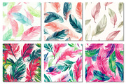 Pink & Green Feather Seamless Patter, a Texture Graphic by Dream Creation (Thumbnail 6 of 7)